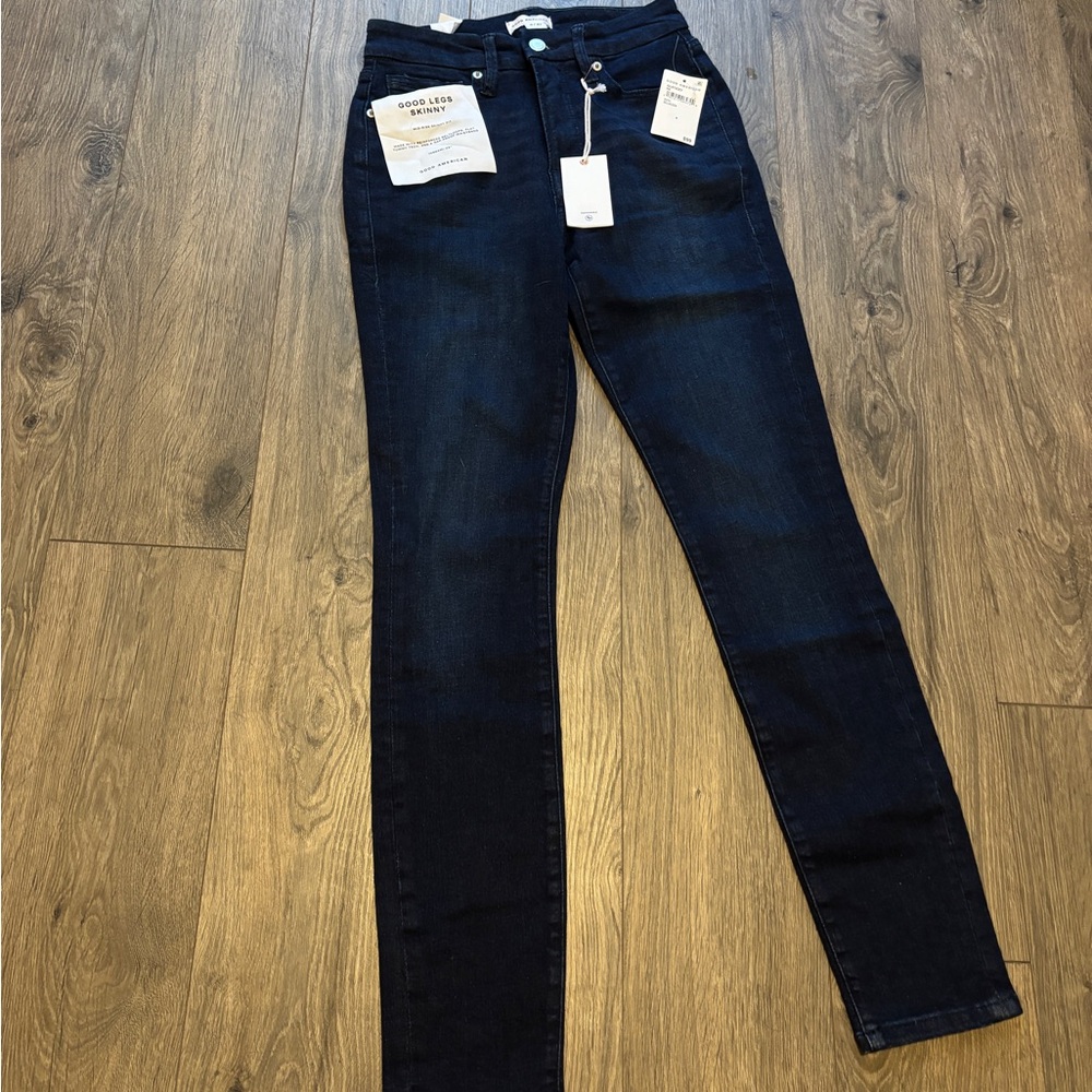 NWT Women's Good American Good Legs Skinny Jeans - Dark Blue